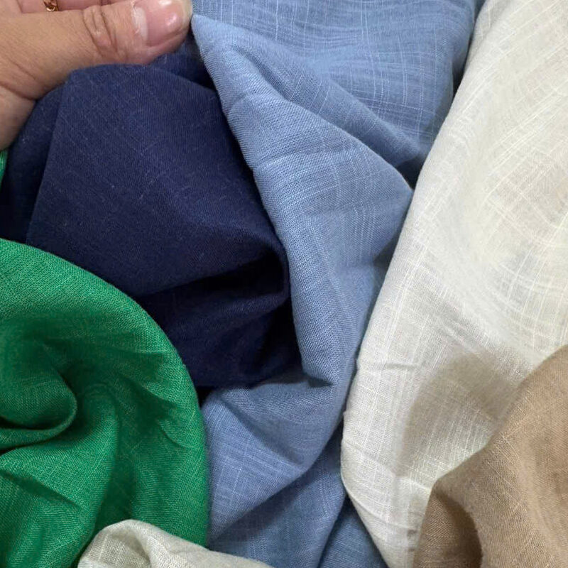 vải linen tưng đủ màu