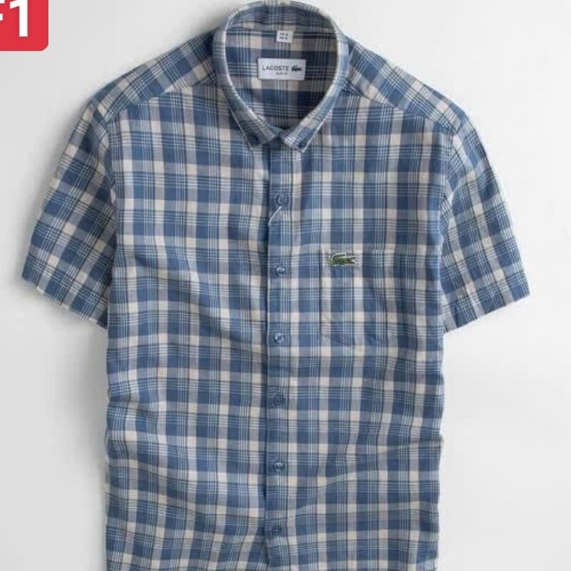 Áo sơ mi ngắn tay hàng hiệu Lacoste dáng thanh lịch, thể thao