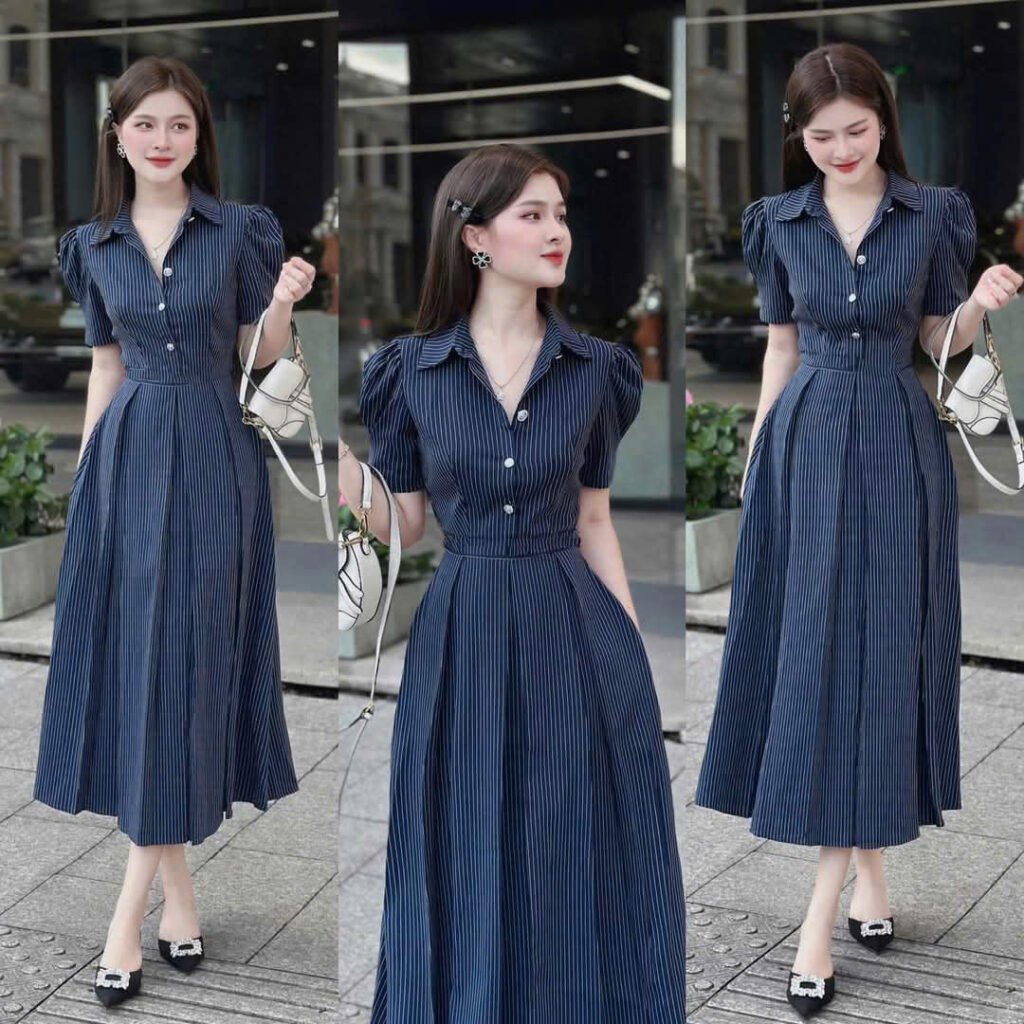 Khi phối đồ đi đám cưới cho nữ gầy, cần tránh thiết kế ôm sát, hãy chọn váy có dáng xòe phồng